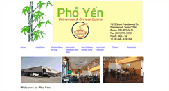 Desktop Screenshot of phoyenrestaurant.com
