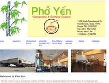 Tablet Screenshot of phoyenrestaurant.com
